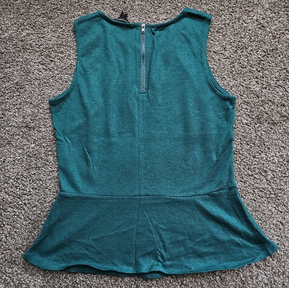 Banana Republic peplum top emerald green small - Picture 2 of 3